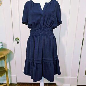 Rachel Zoe navy blue knee length dress size M
